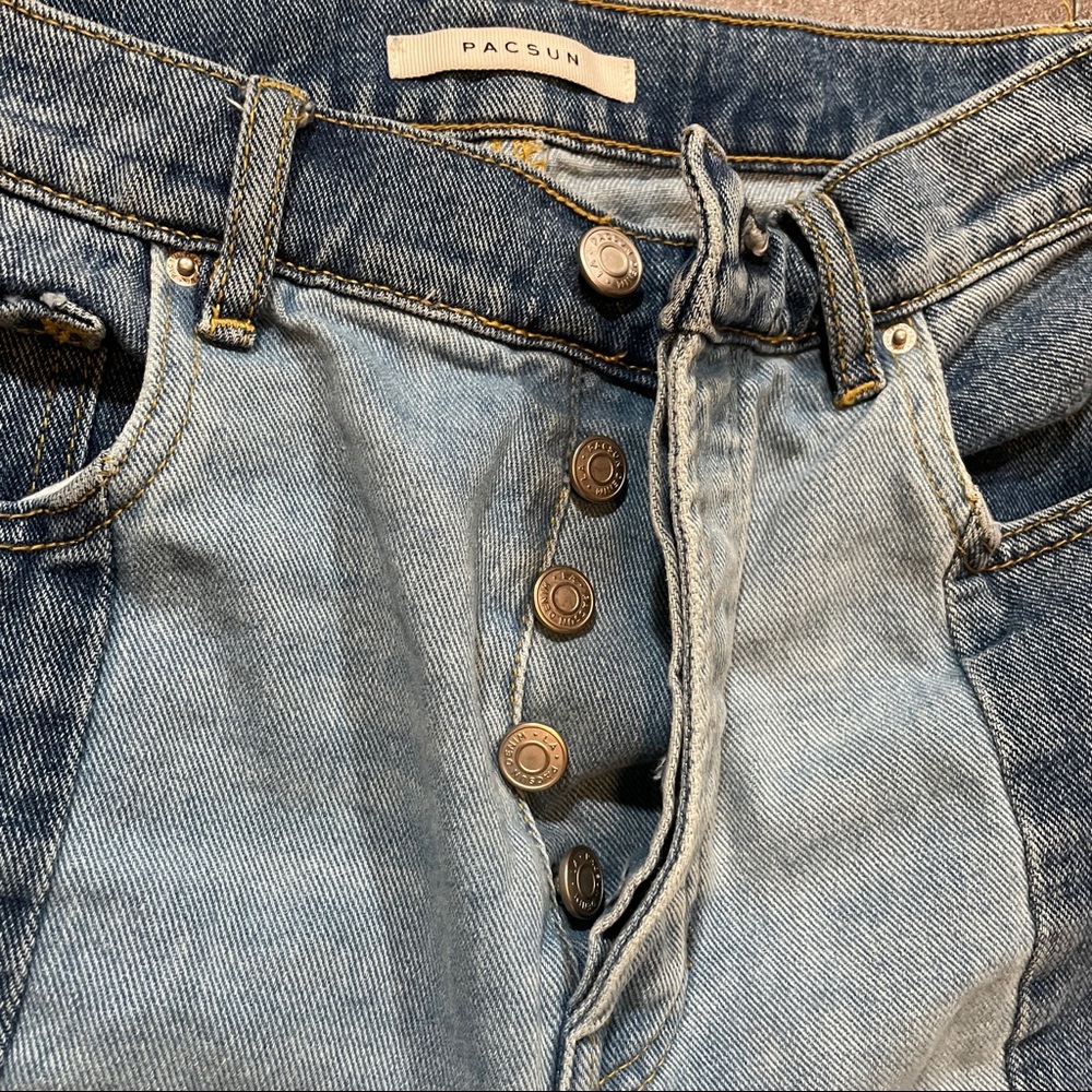 Pacsun Blue Denim Jeans Womens Size 26W x 24.5L - Picture 4 of 12